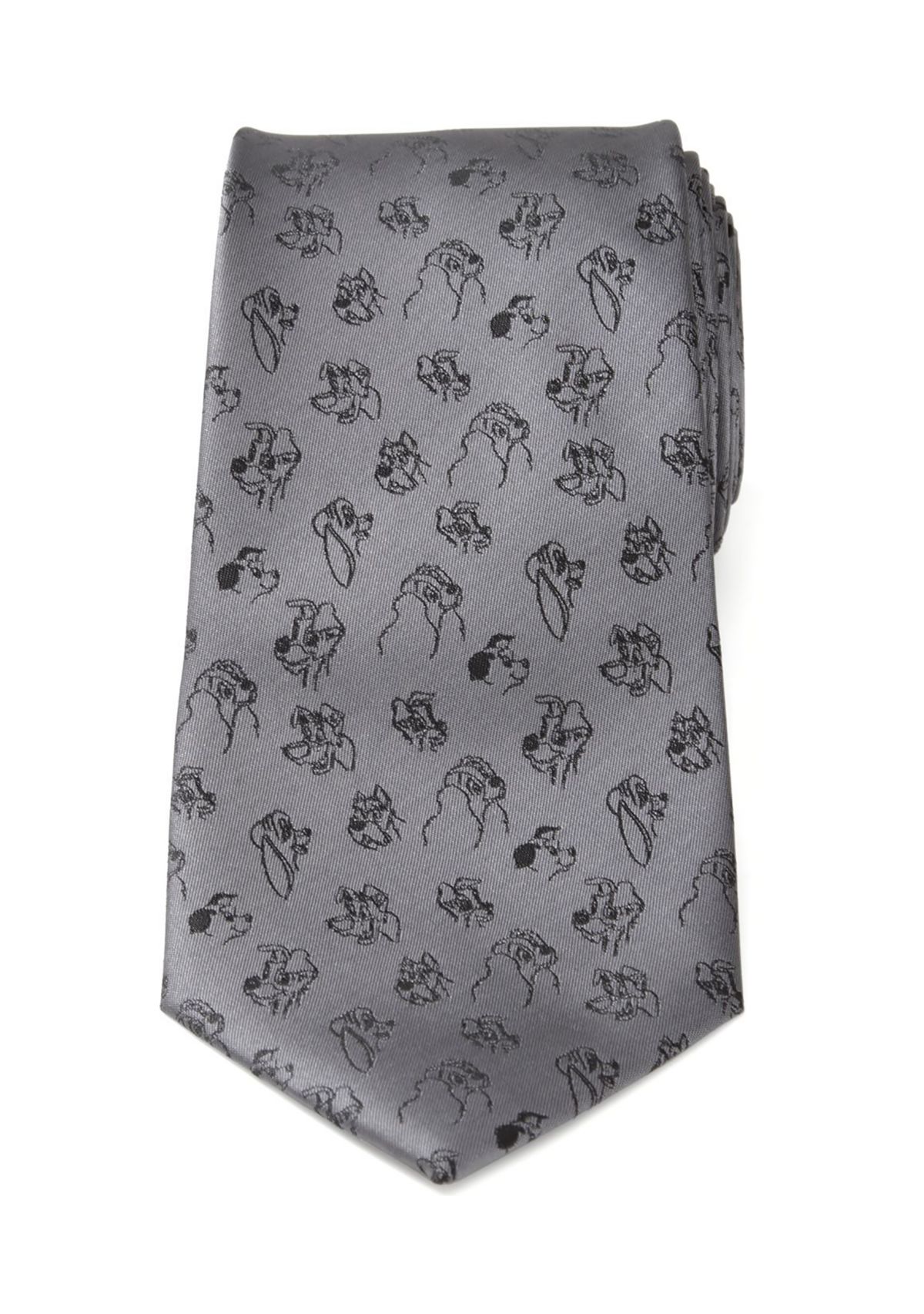 Dog Print Grey Tie