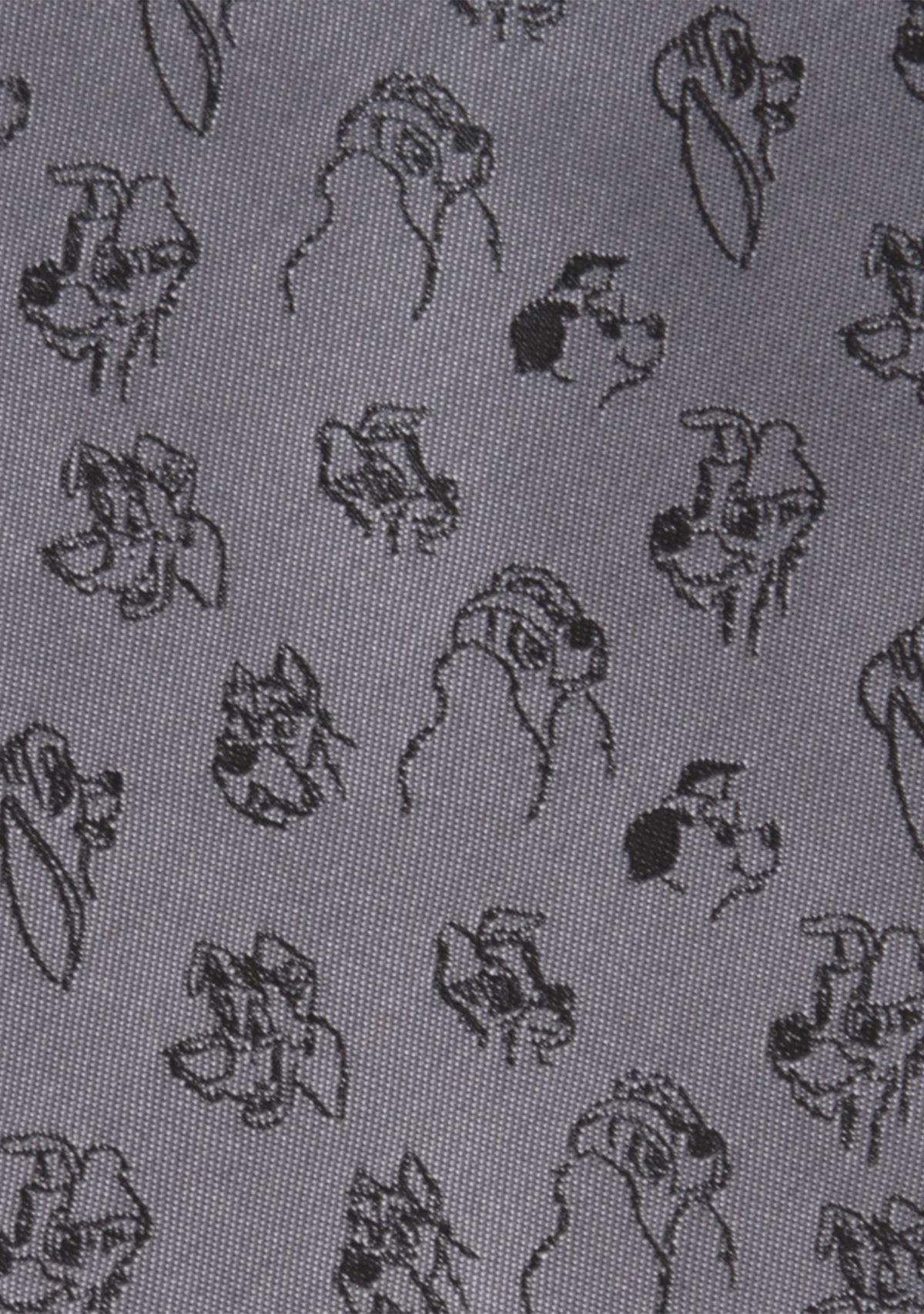 Dog Print Grey Tie