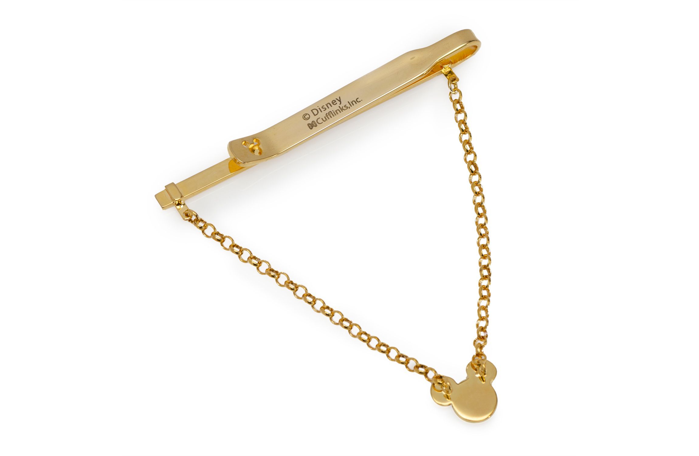 Mickey Gold Crystal Chain Tie Bar