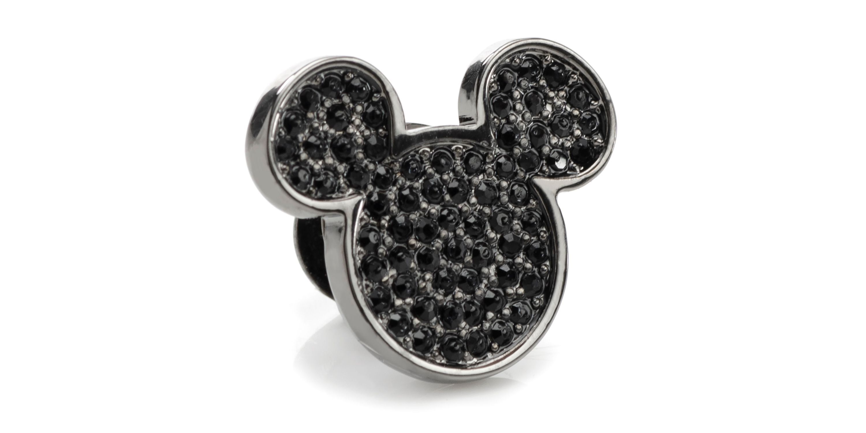 Black Pave Crystal Mickey Mouse Lapel Pin