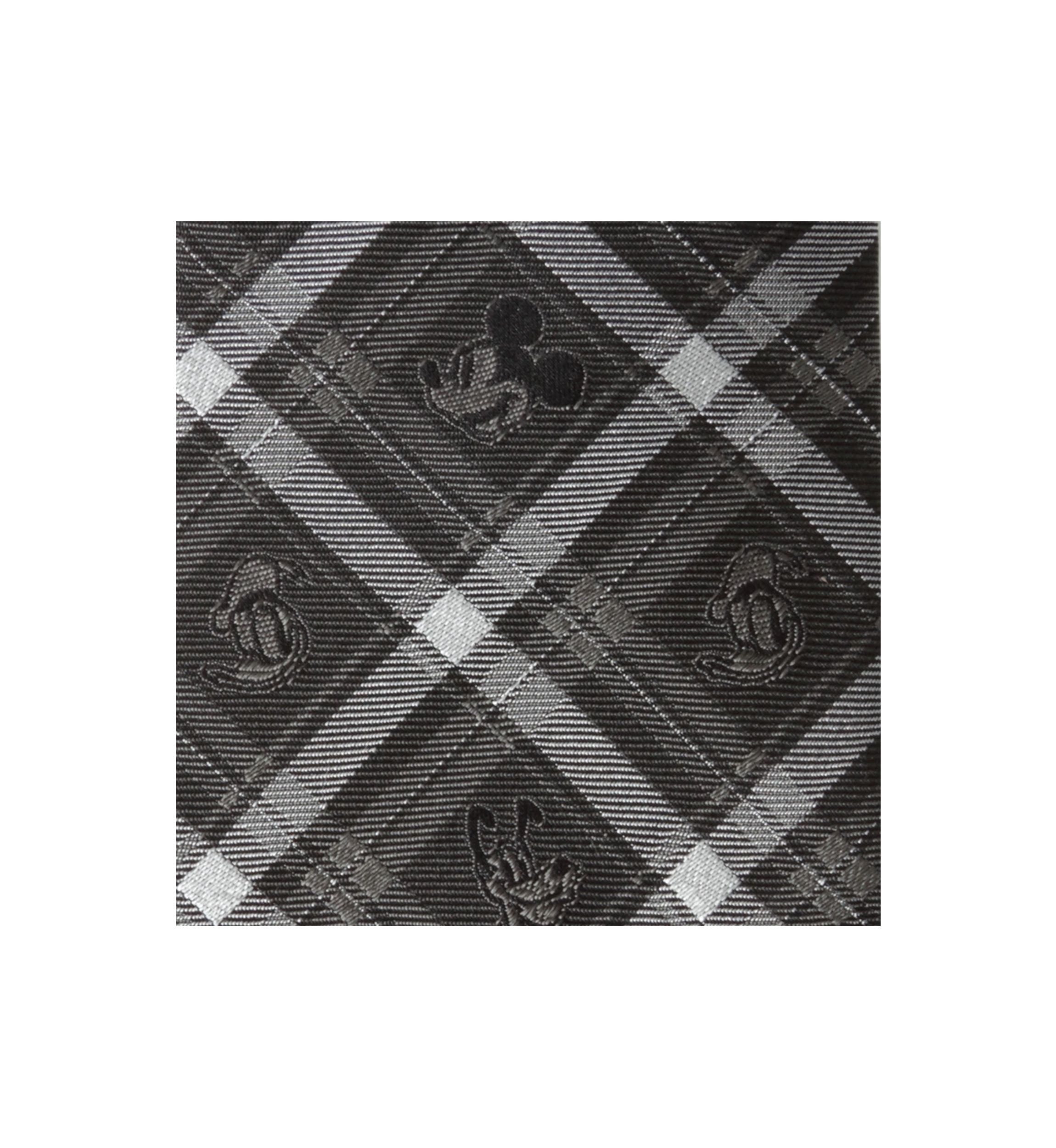 Mickey and Friends Charcoal Plaid Tie