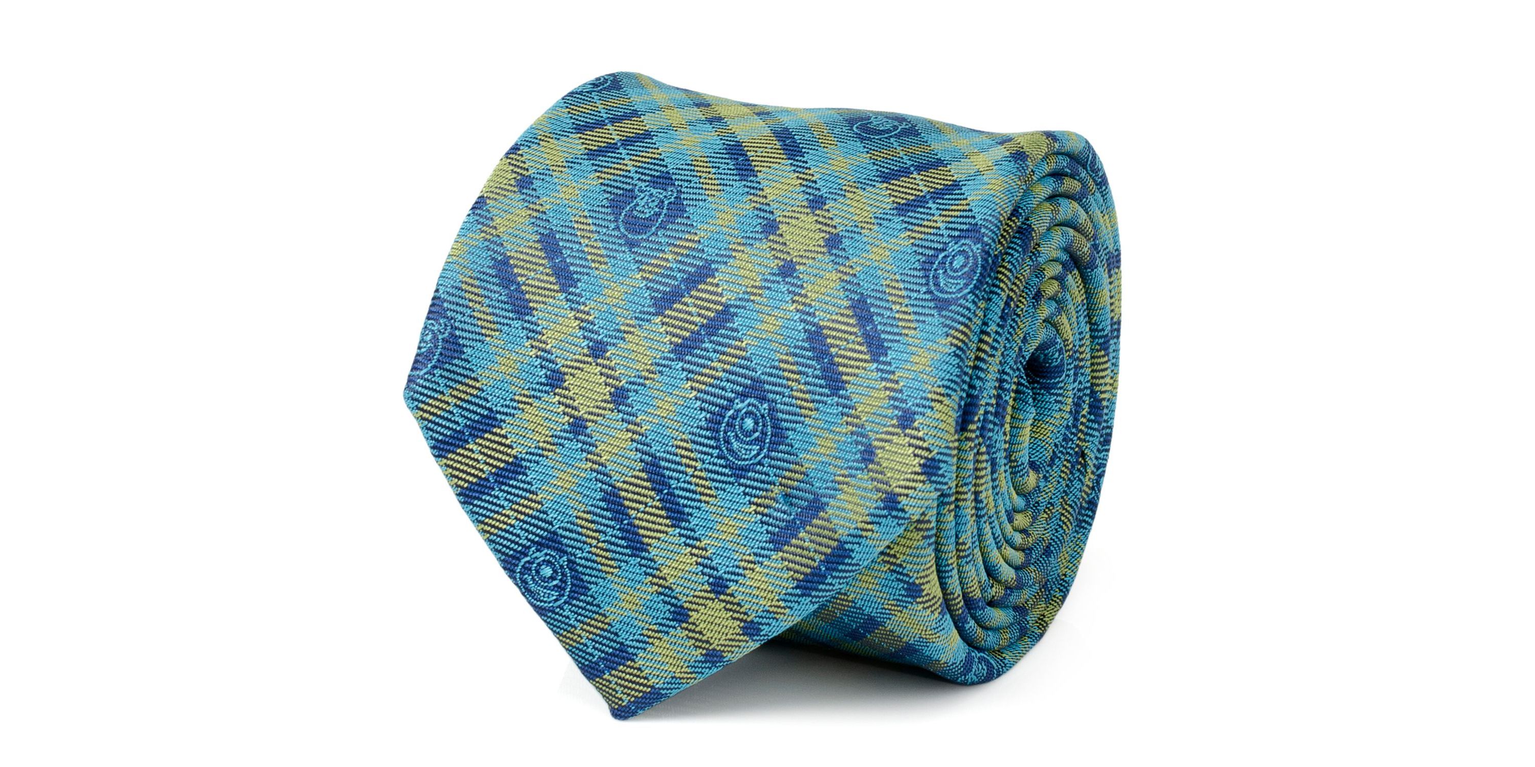 Monsters Inc Plaid Blue Green Tie
