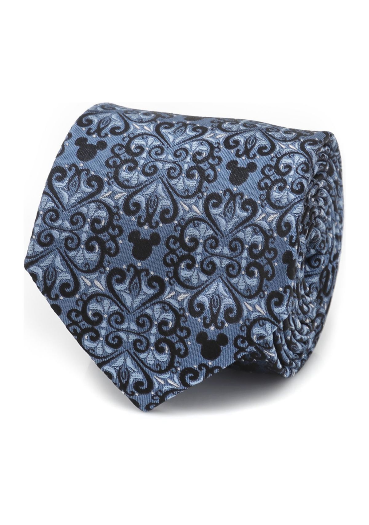Mickey Mouse Damask Tile Blue Tie