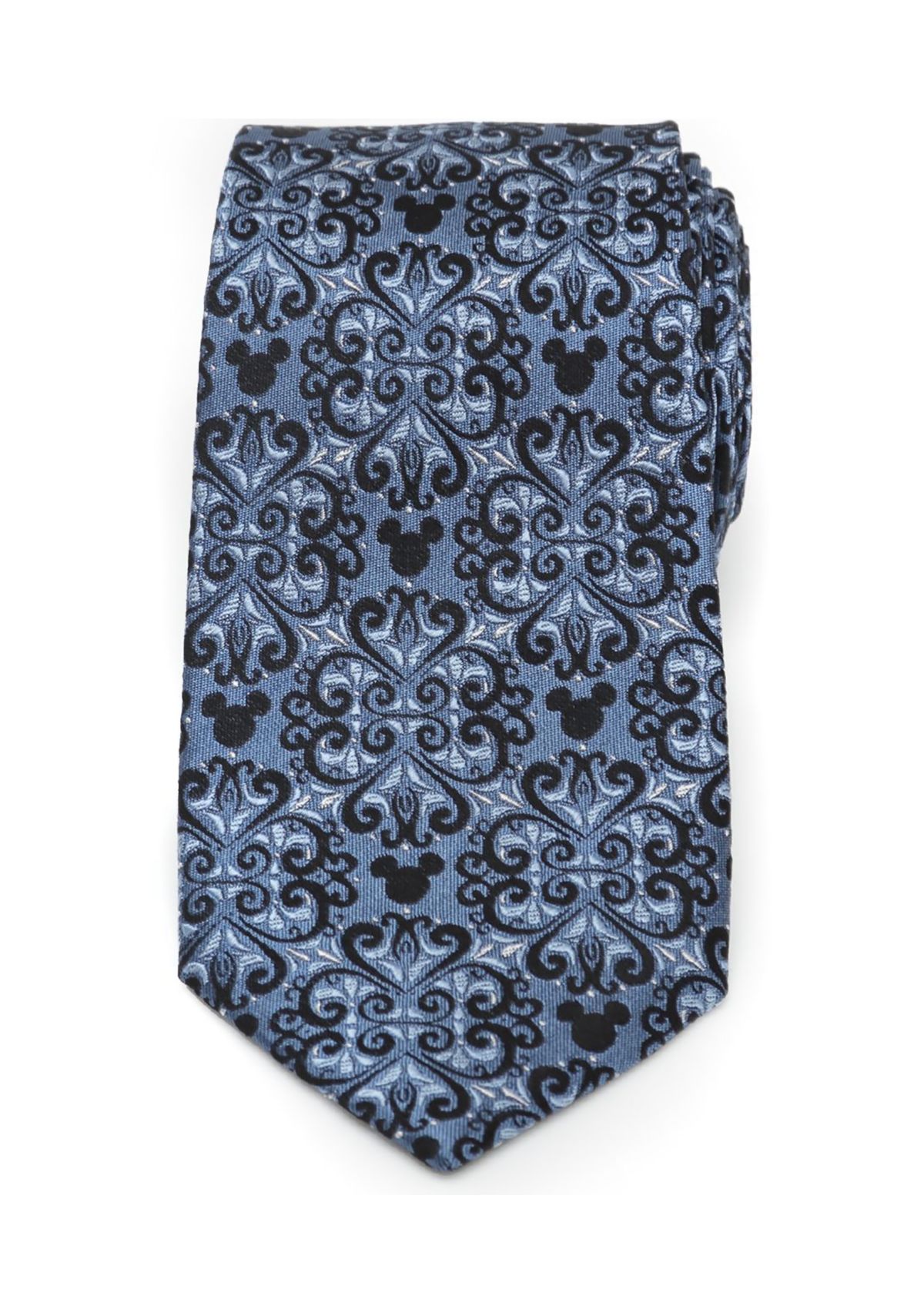 Mickey Mouse Damask Tile Blue Tie