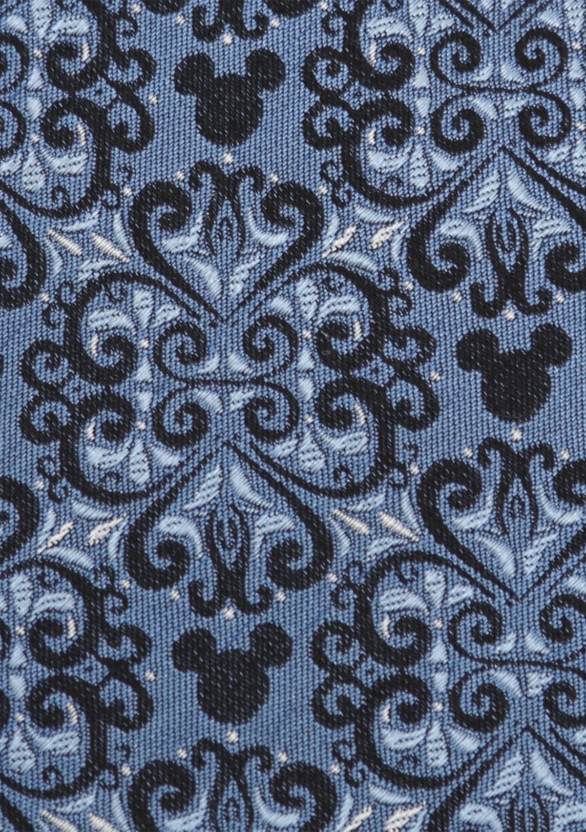 Mickey Mouse Damask Tile Blue Tie