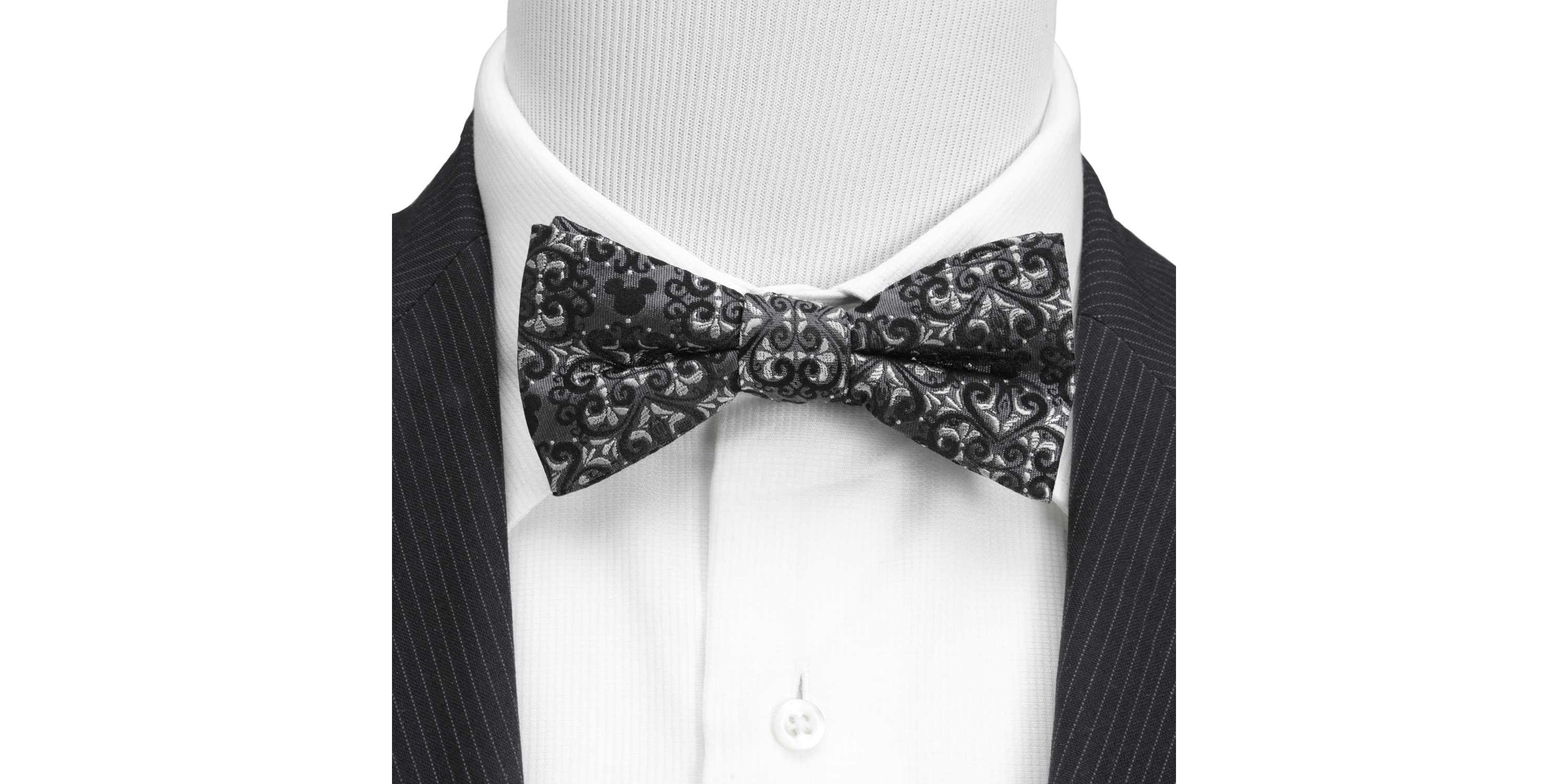Mickey Mouse Damask Pocket Square and Bow Tie Gift Set