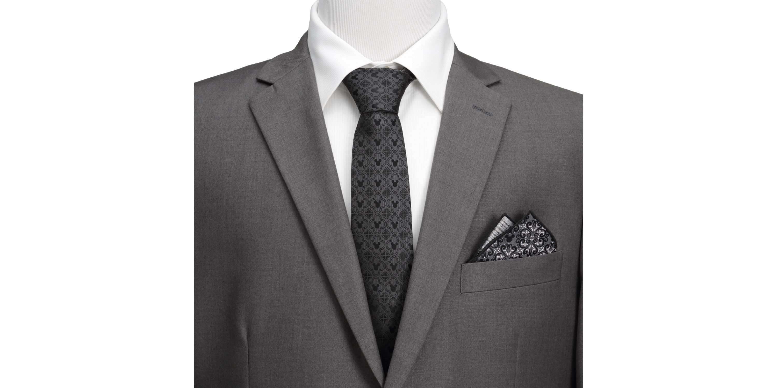 Mickey Mouse Black Necktie and Tie Bar Gift Set