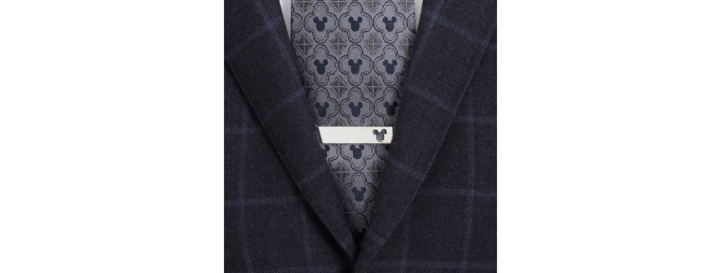 Mickey Mouse Black Necktie and Tie Bar Gift Set