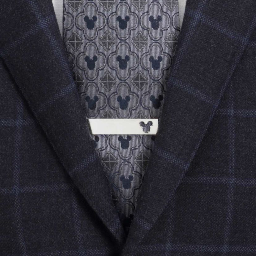 Mickey Mouse Black Necktie and Tie Bar Gift Set
