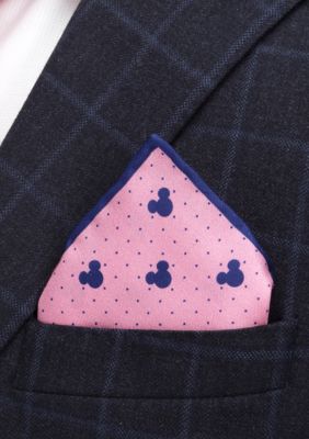 Mickey Mouse Dot Pink Pocket Square