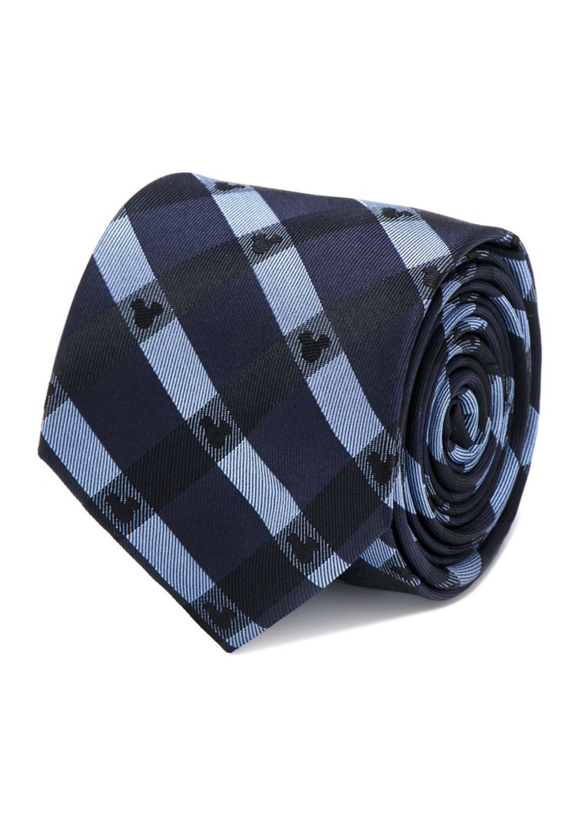 Mickey Mouse Blue Plaid  Tie