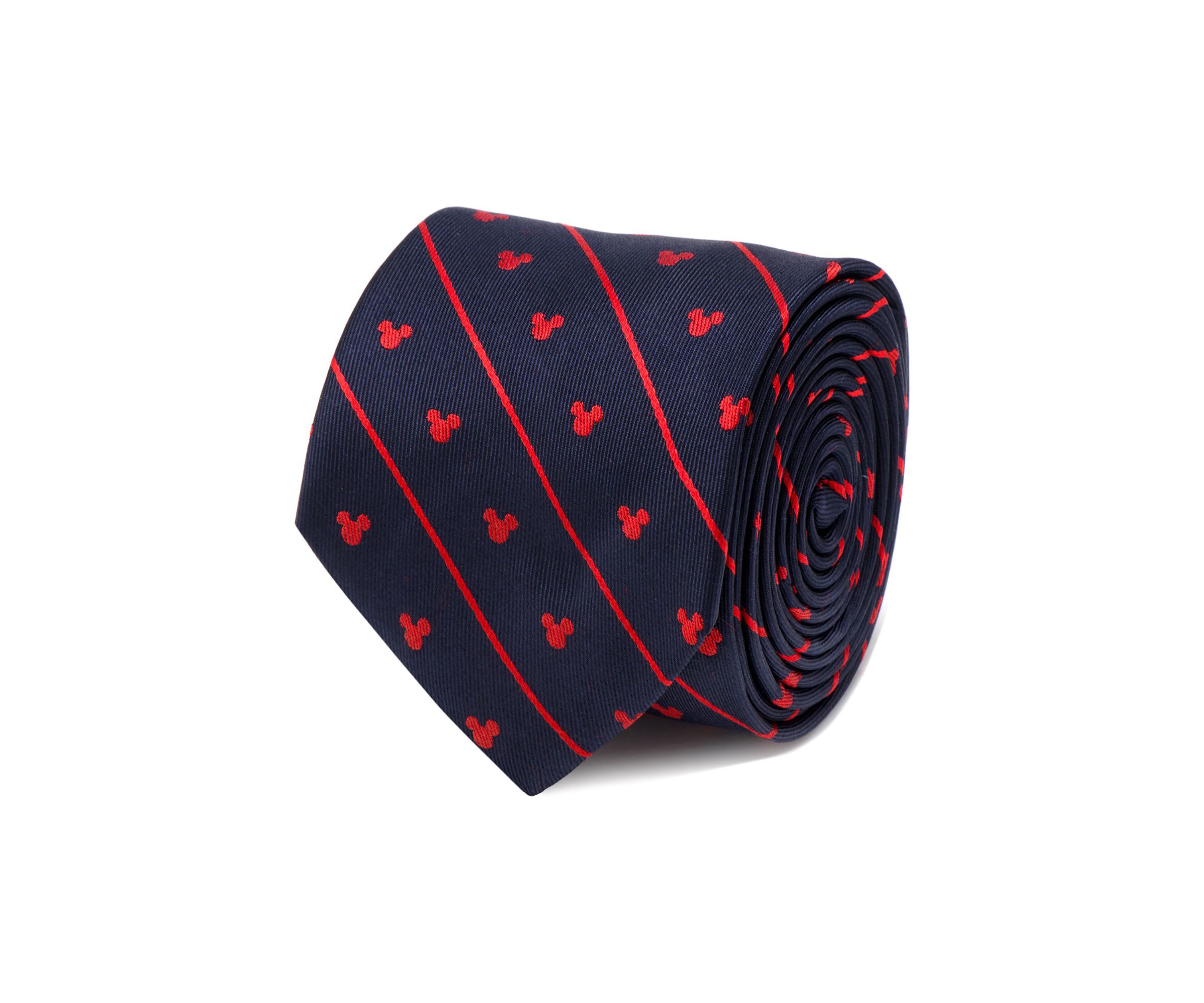 Mickey Mouse Navy Pinstripe Tie