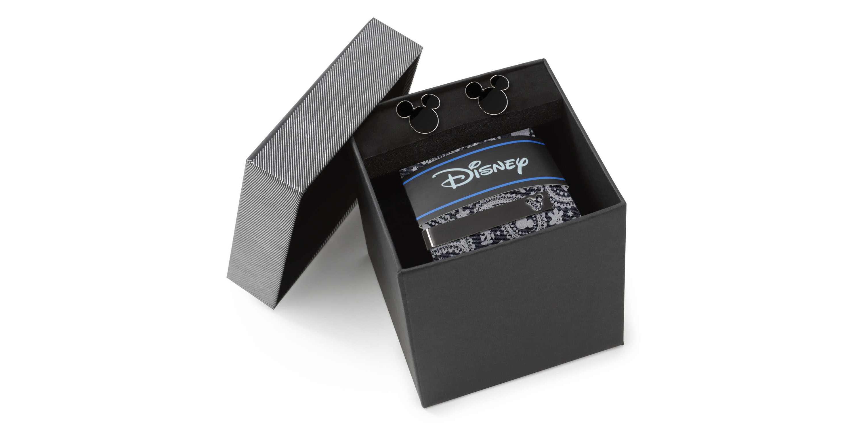 Mickey Mouse Gray Paisley Necktie Gift Set