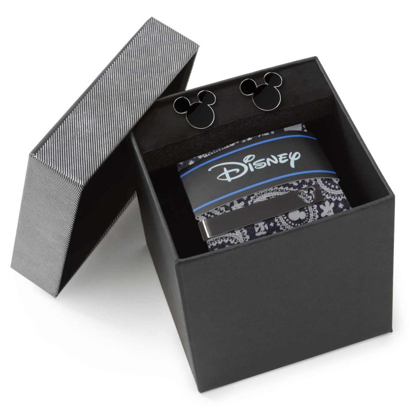 Mickey Mouse Gray Paisley Necktie Gift Set