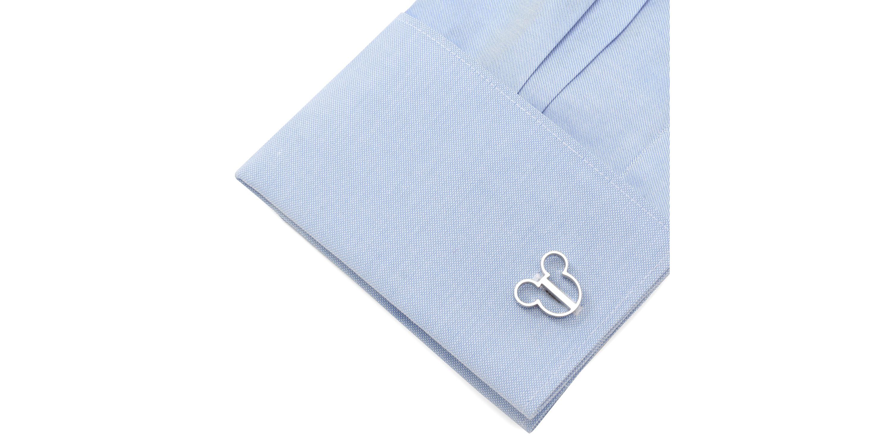 Mickey Mouse Silhouette Cutout Cufflinks