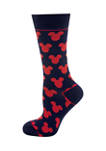 Mickey Mouse Silhouette Blue Socks