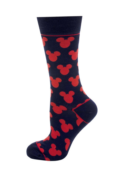 Mickey Mouse Silhouette Blue Socks
