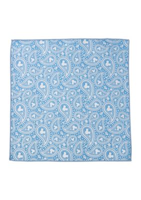 Mickey Mouse Paisley Teal Pocket Square