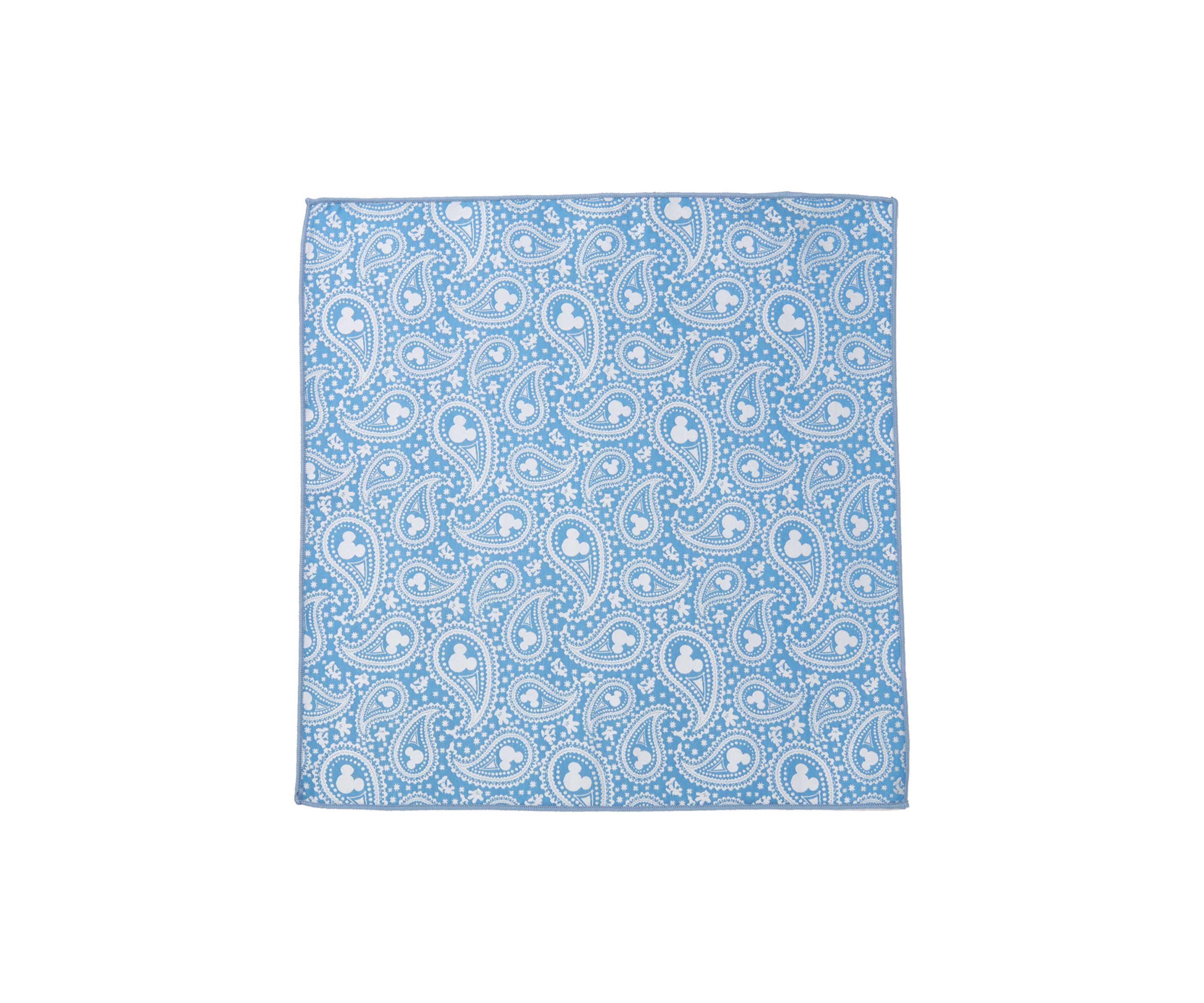 Mickey Mouse Paisley Teal Pocket Square