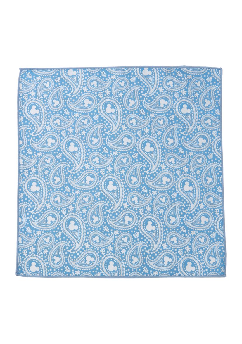 Mickey Mouse Paisley Teal Pocket Square