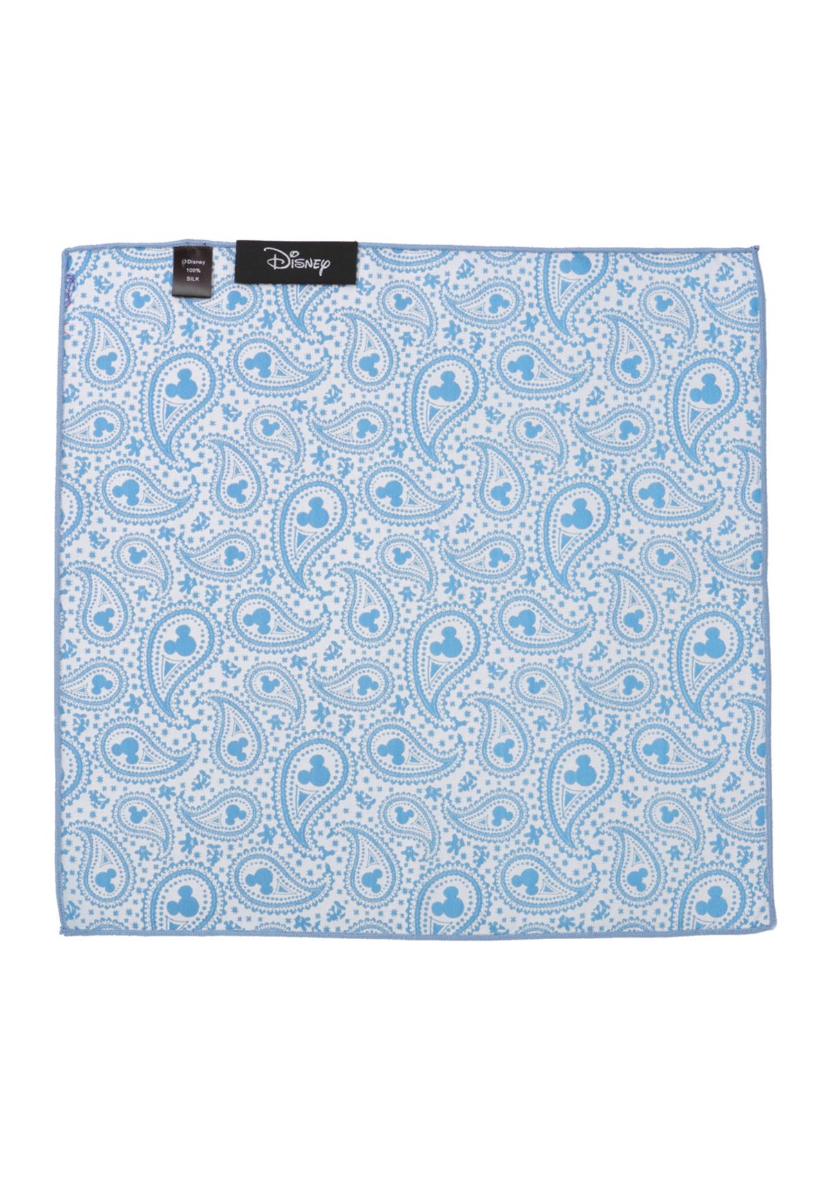 Mickey Mouse Paisley Teal Pocket Square