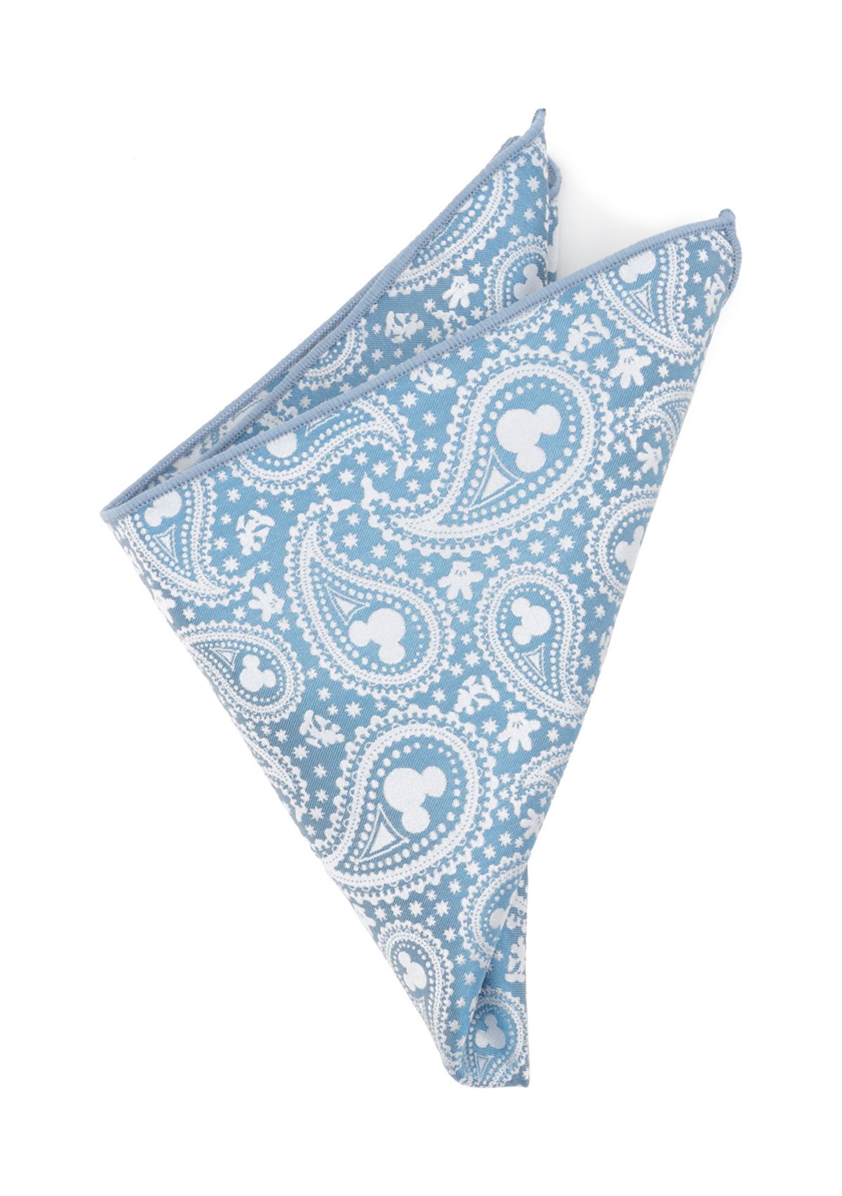 Mickey Mouse Paisley Teal Pocket Square