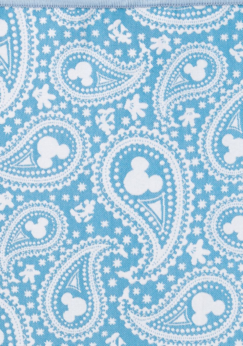 Mickey Mouse Paisley Teal Pocket Square