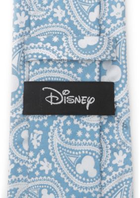 Men's Mickey Mouse Teal Paisley Tie