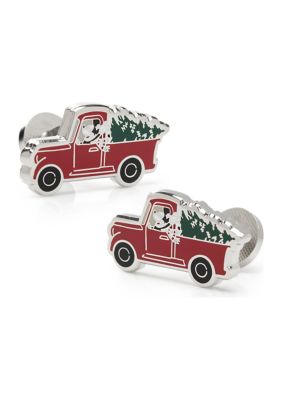Disney Men's Mickey Mouse Holiday Truck Cufflinks