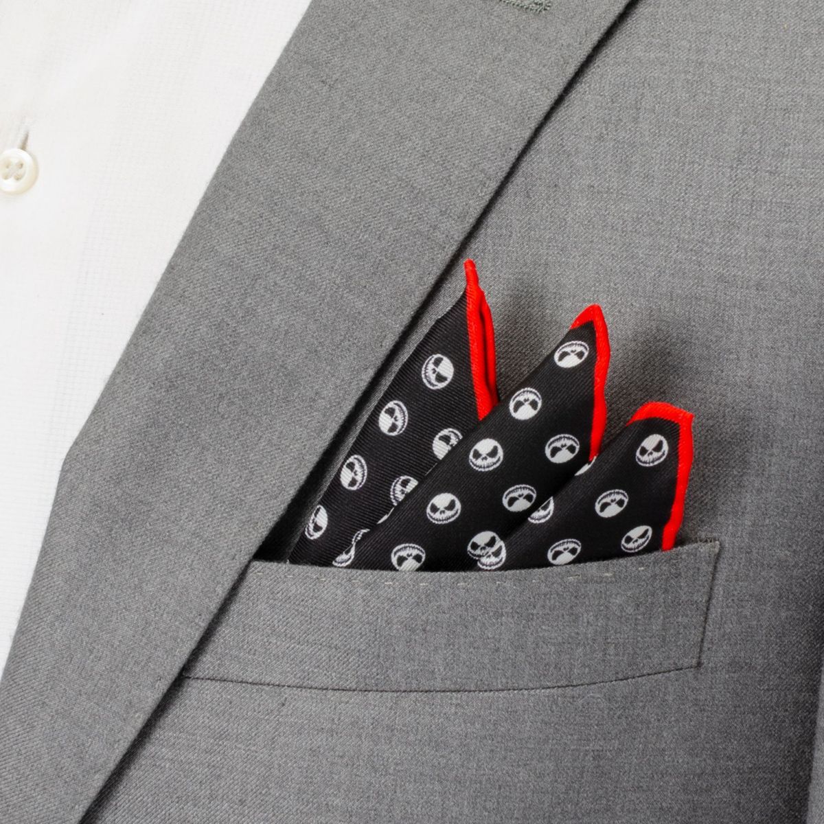 Jack Skellington Black Pocket Square