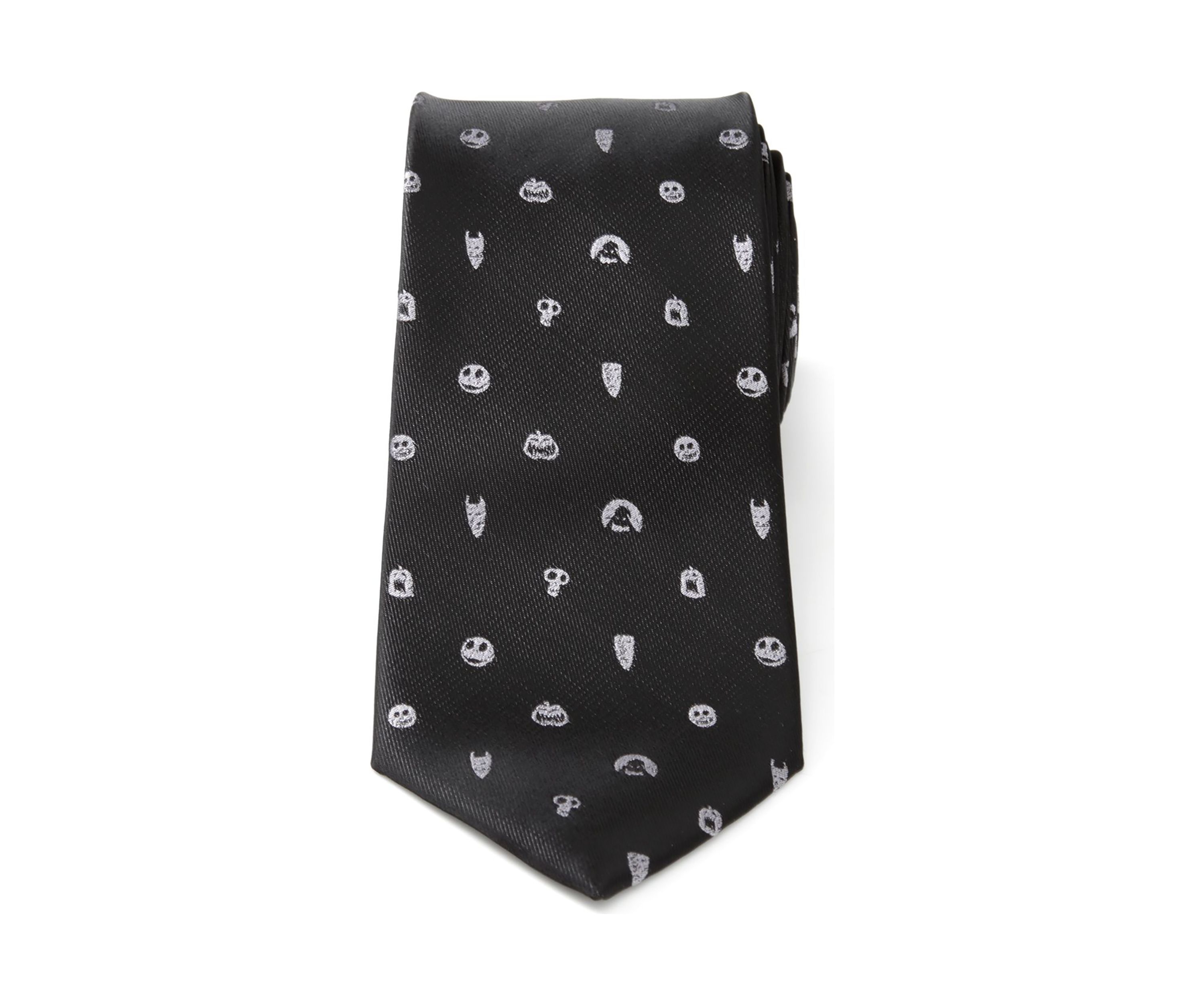Nightmare Before Christmas Black Gray Tie