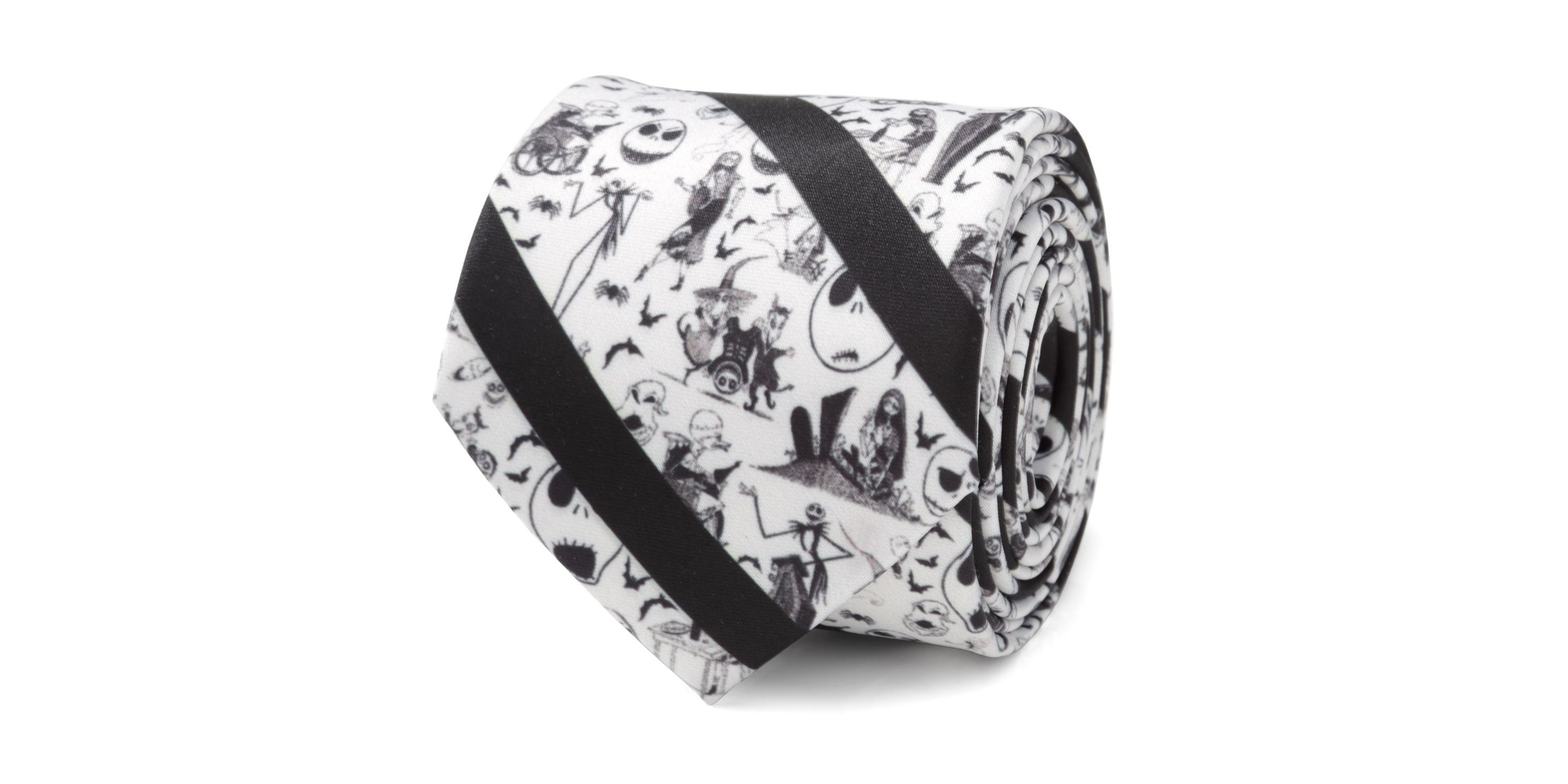 Nightmare Before Christmas Stripe Black  Tie