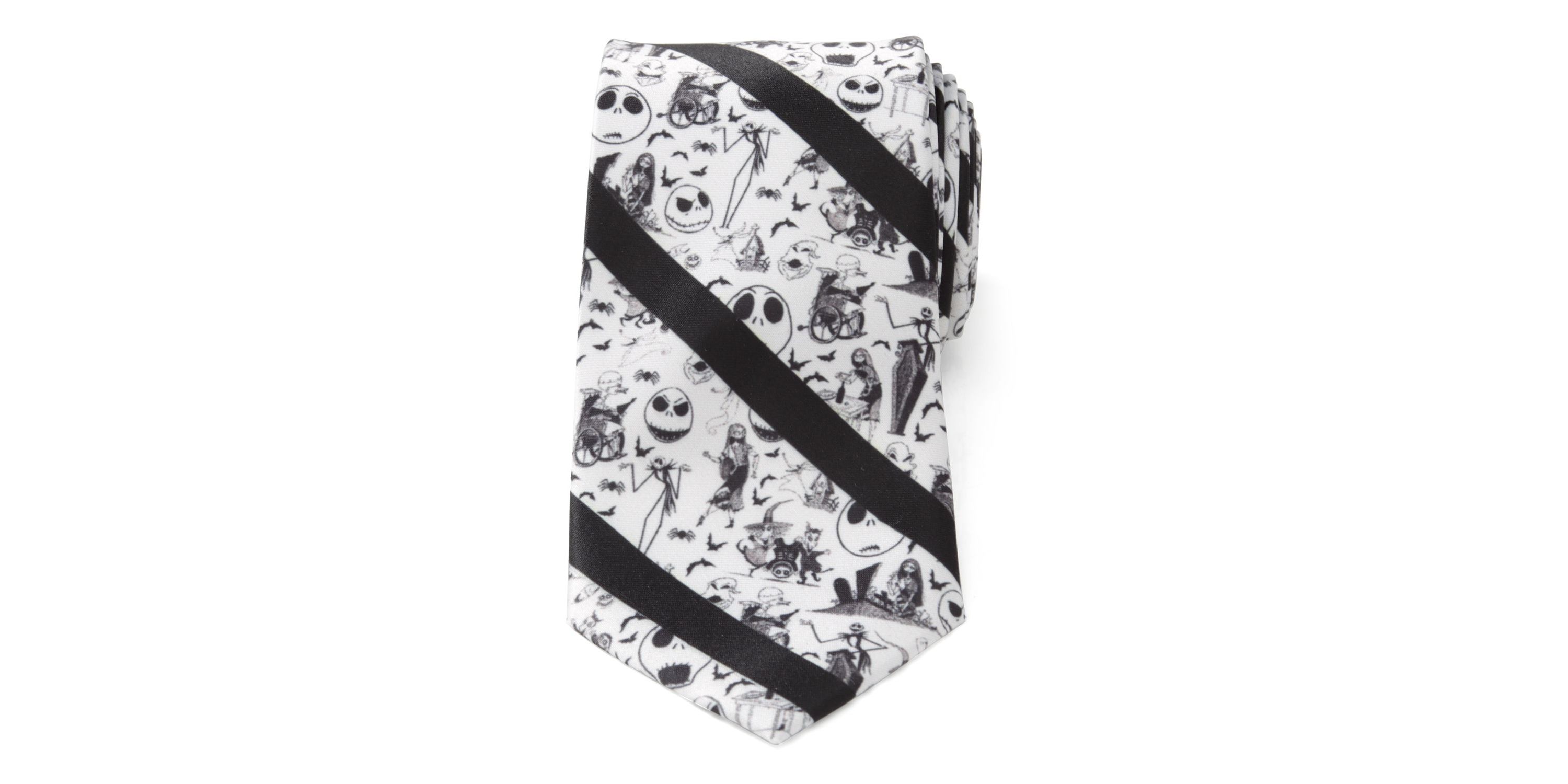 Nightmare Before Christmas Stripe Black  Tie