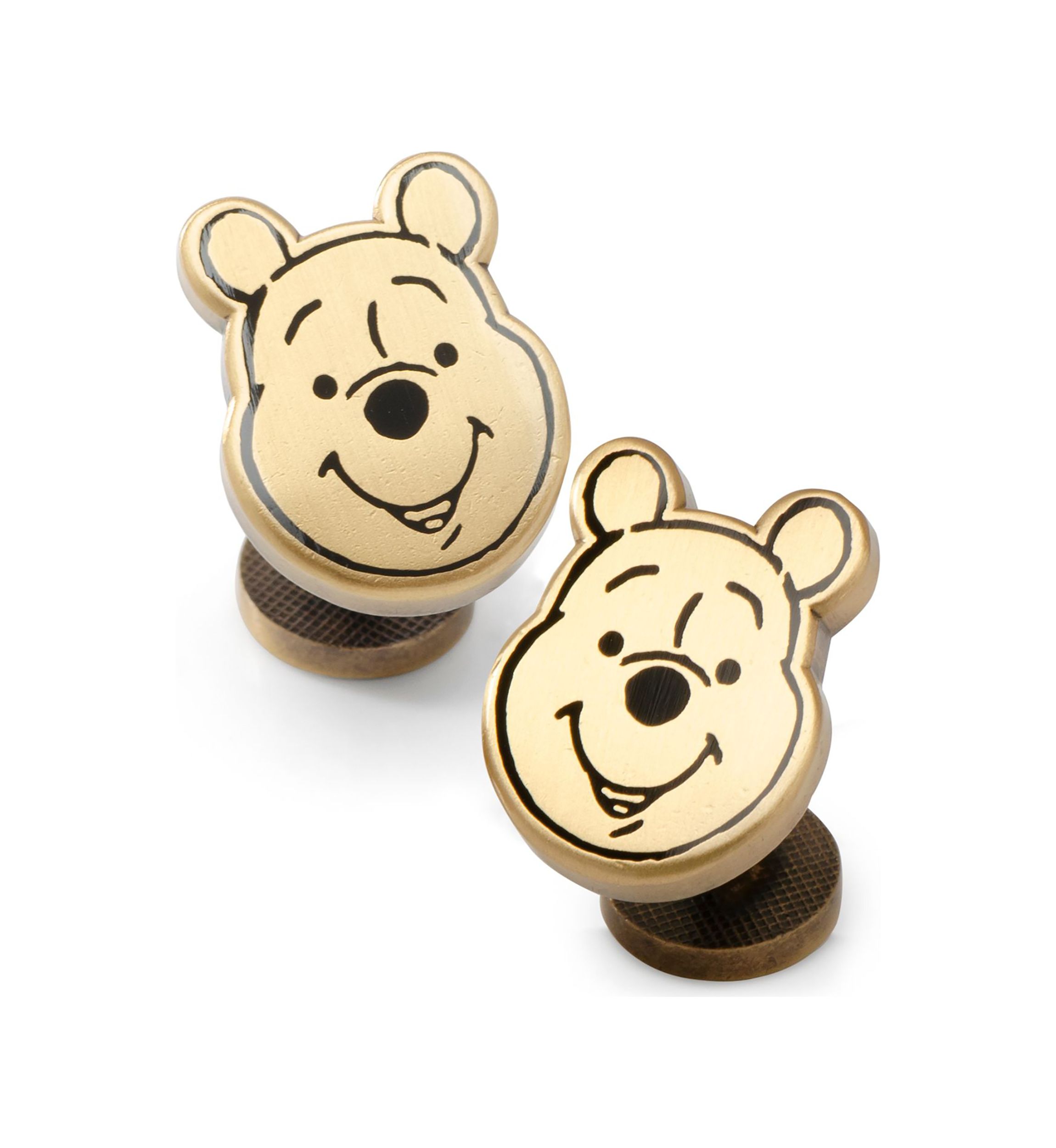 Winnie The Pooh Face Gold Cufflinks