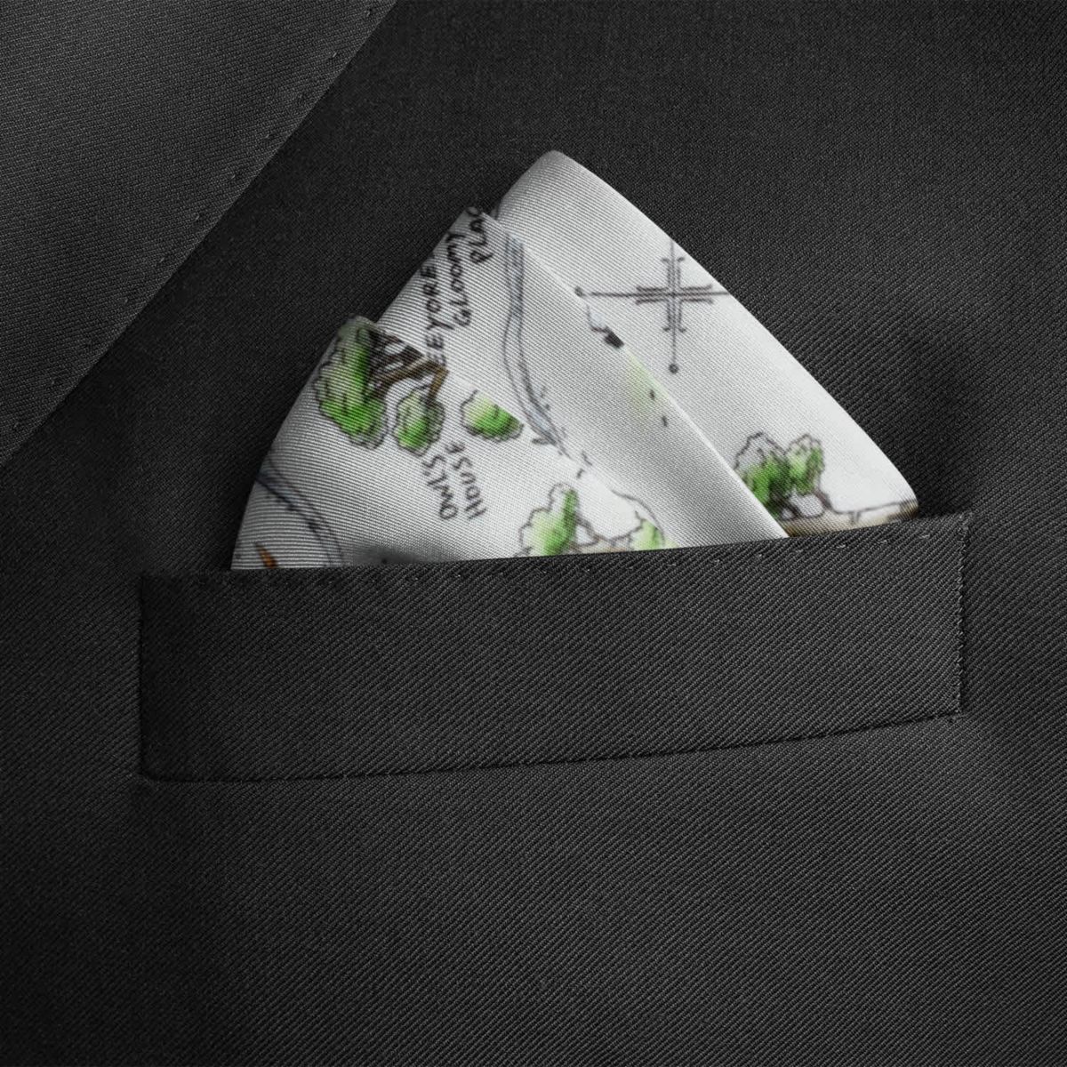 Winnie The Pooh Map Pocket Square