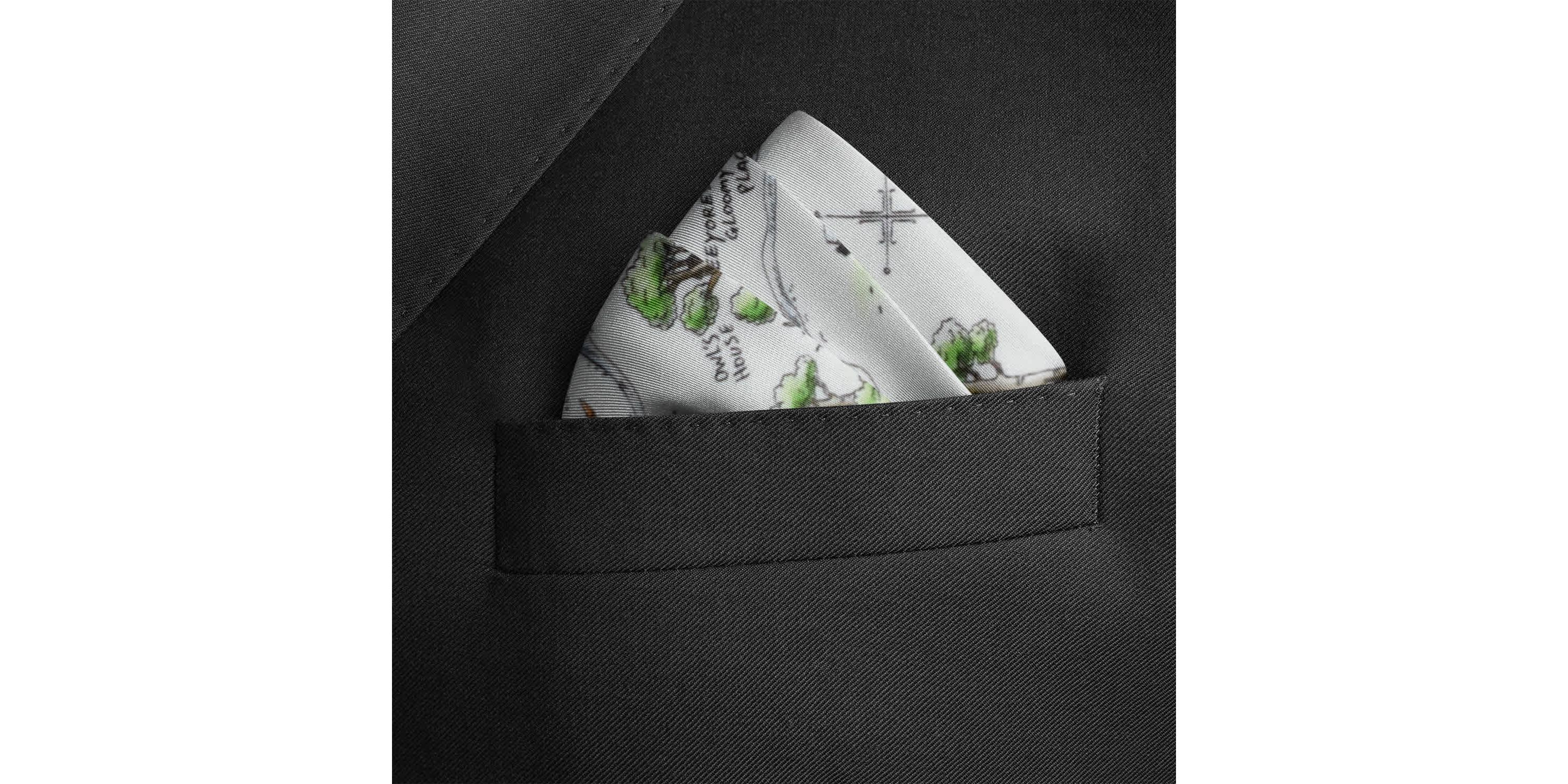 Winnie The Pooh Map Pocket Square