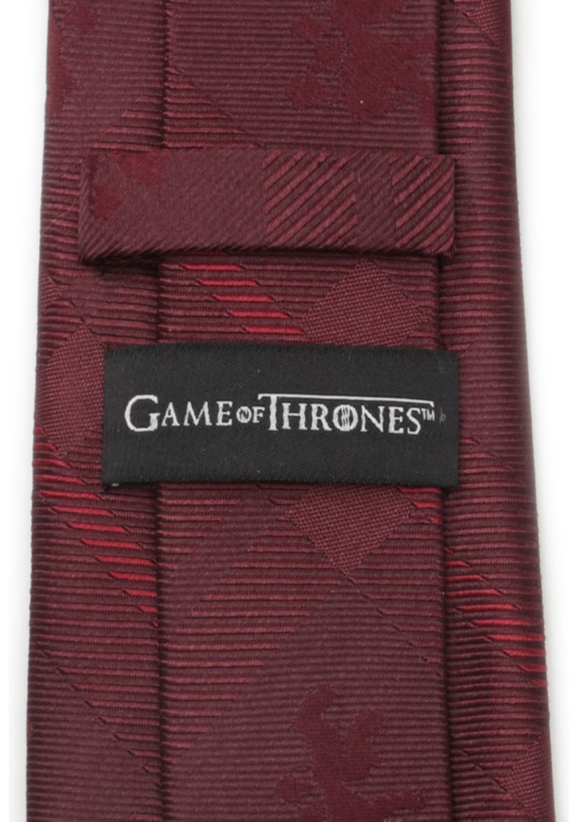 Mens Lannister Lion Red Plaid Silk Tie