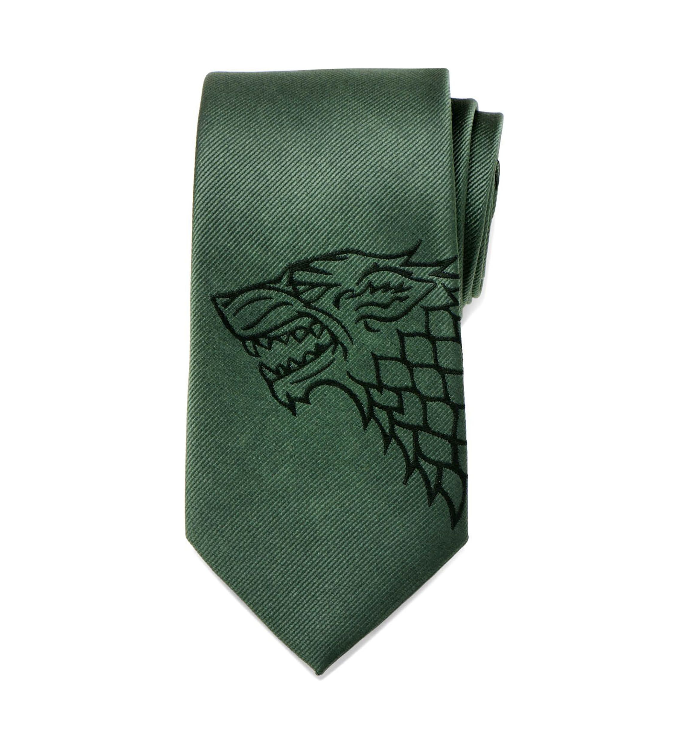 Stark Direwolf Green Tie