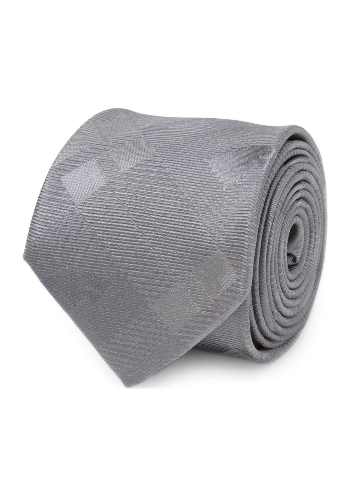 Mens Stark Direwolf Gray Plaid Silk Tie