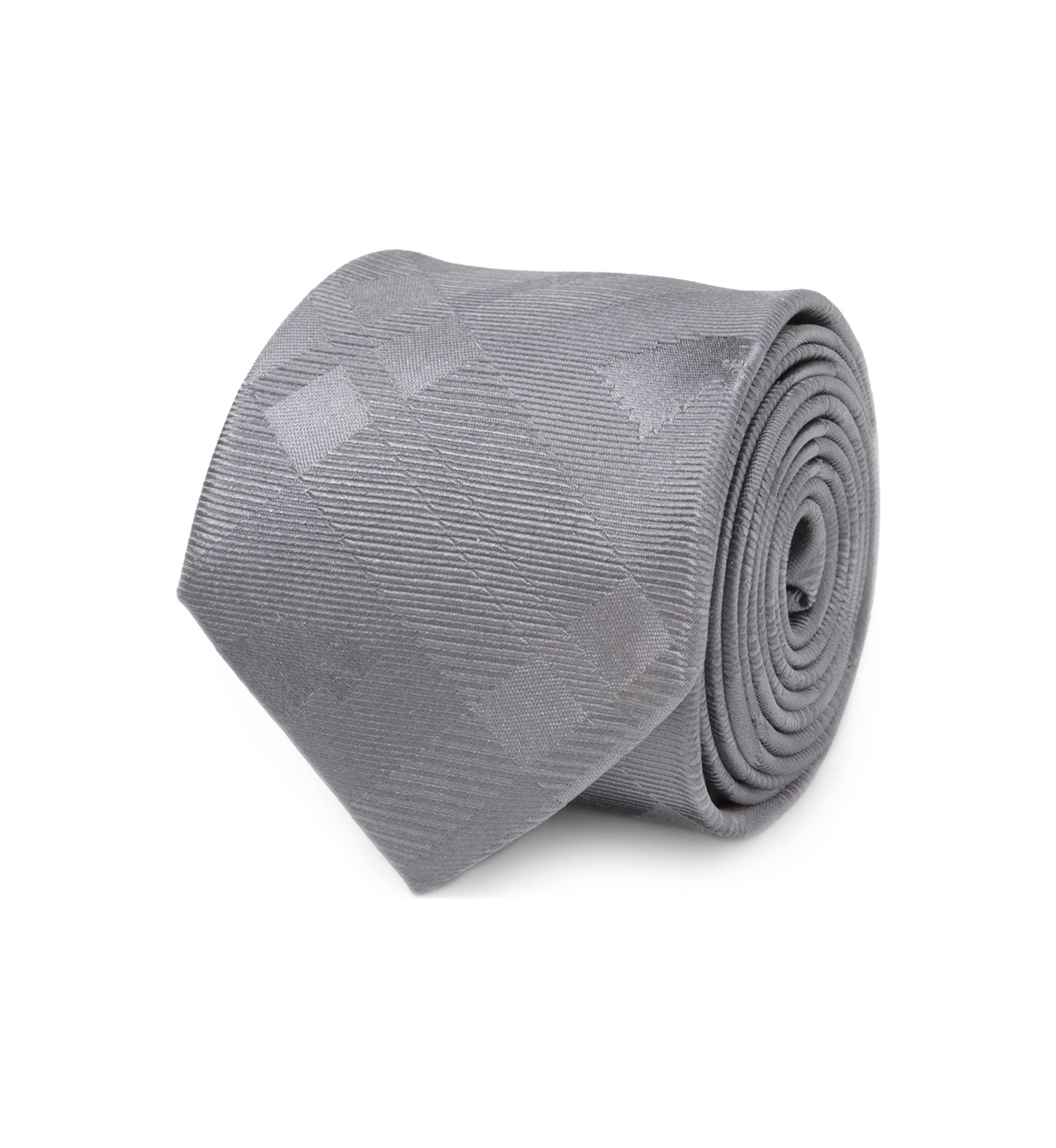 Mens Stark Direwolf Gray Plaid Silk Tie