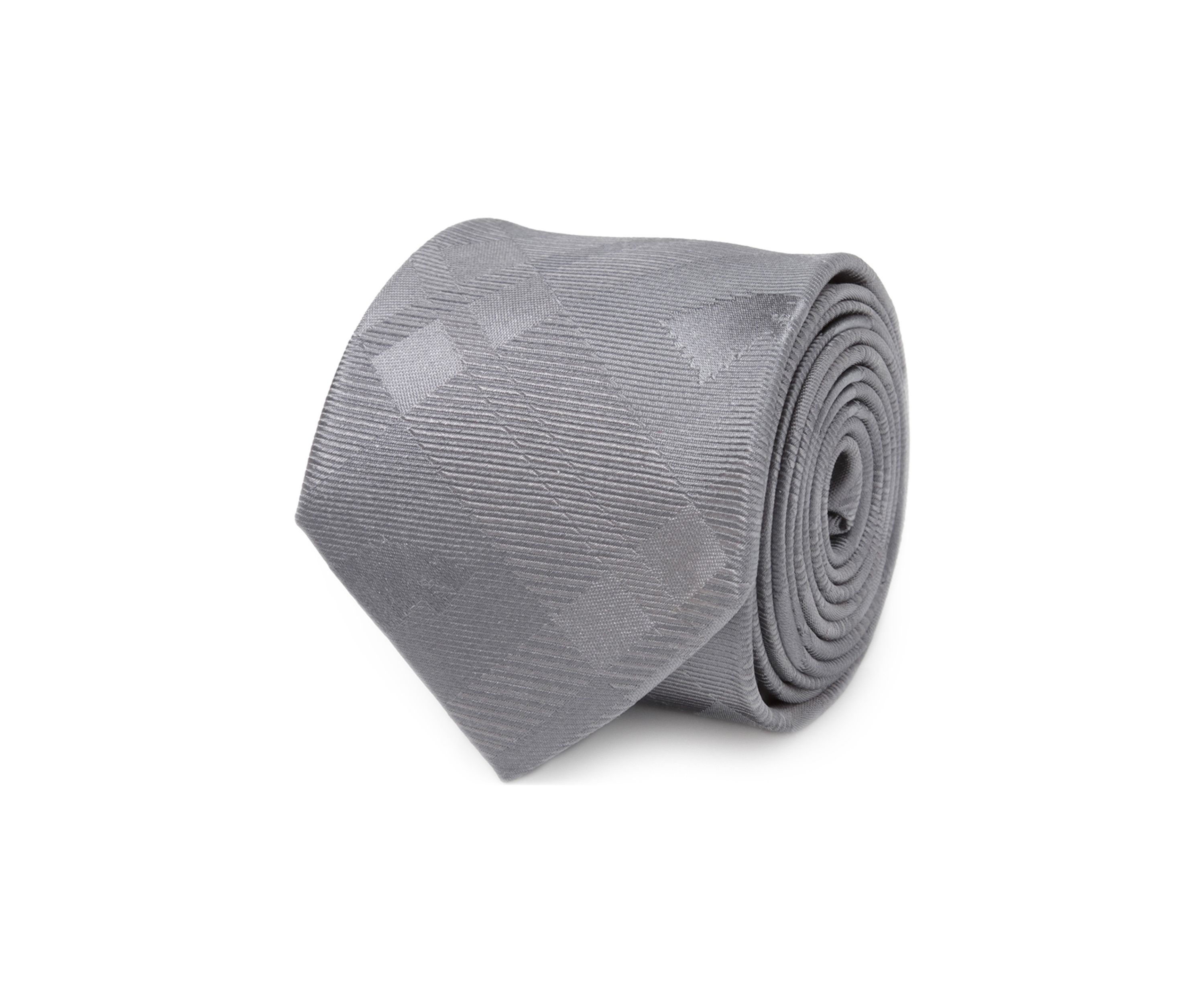 Mens Stark Direwolf Gray Plaid Silk Tie