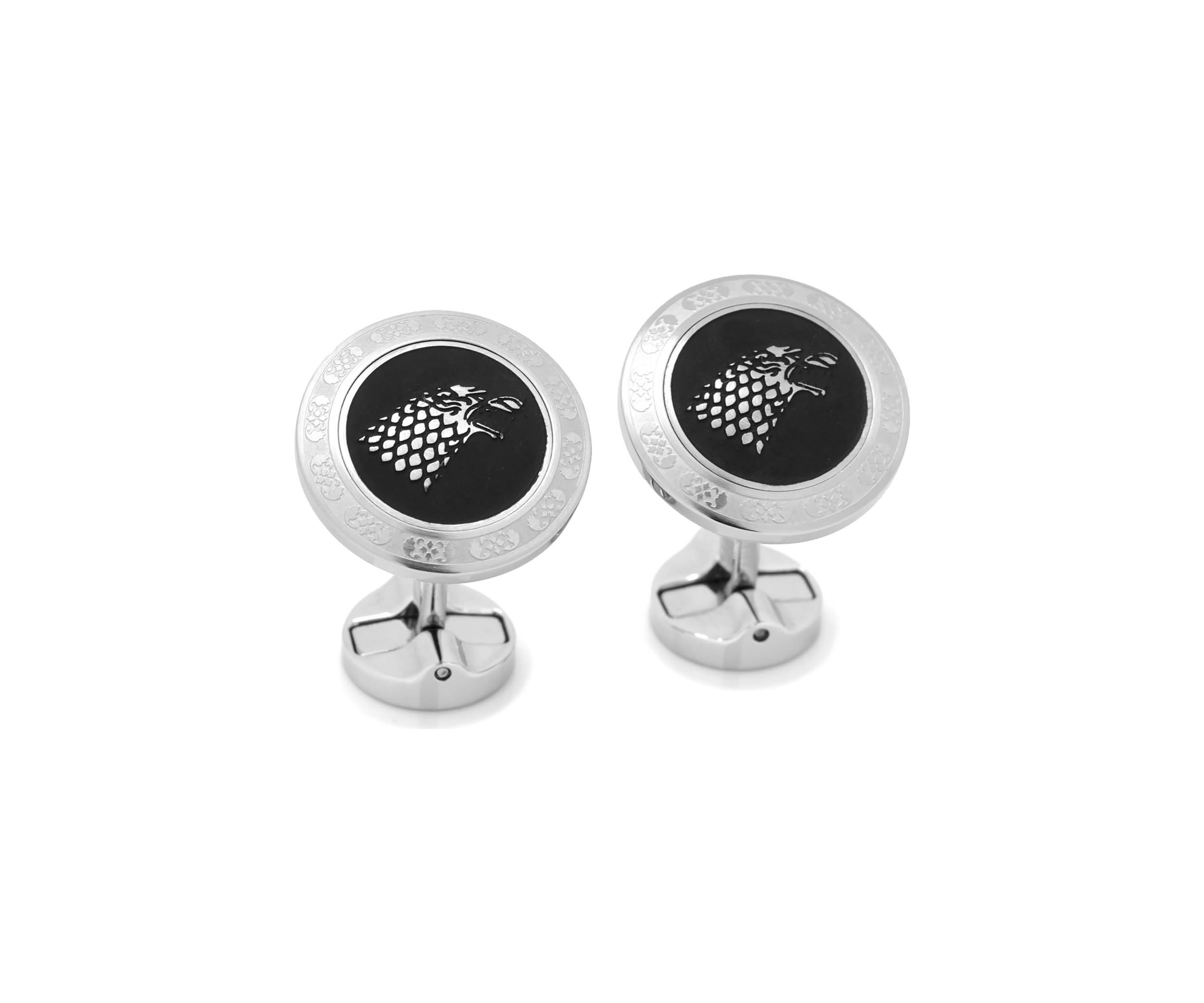 Stark Filigree Stainless Steel Cufflinks