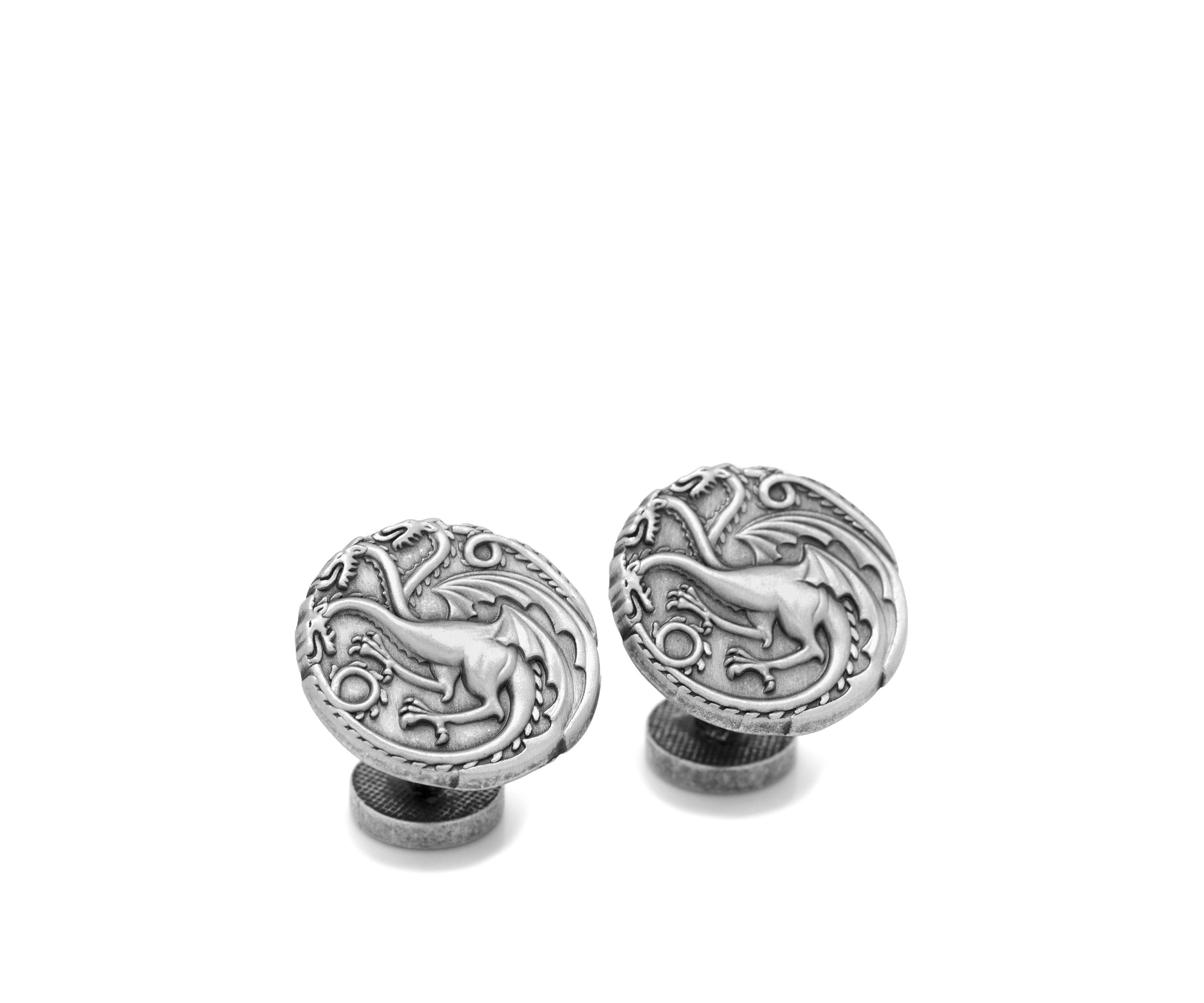 Game of Thrones Targaryen Three Headed Dragon Sigil Cufflinks