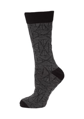 Harry Potter Deathly Hallows Black Men's Socks