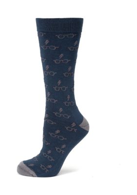 Harry Potter Glasses Navy Men's Socks, Navy Blue