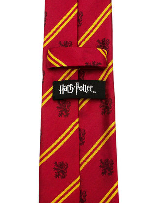 Mens 100% Silk Red Harry Potter Gryffindor Pinstripe Tie Necktie 