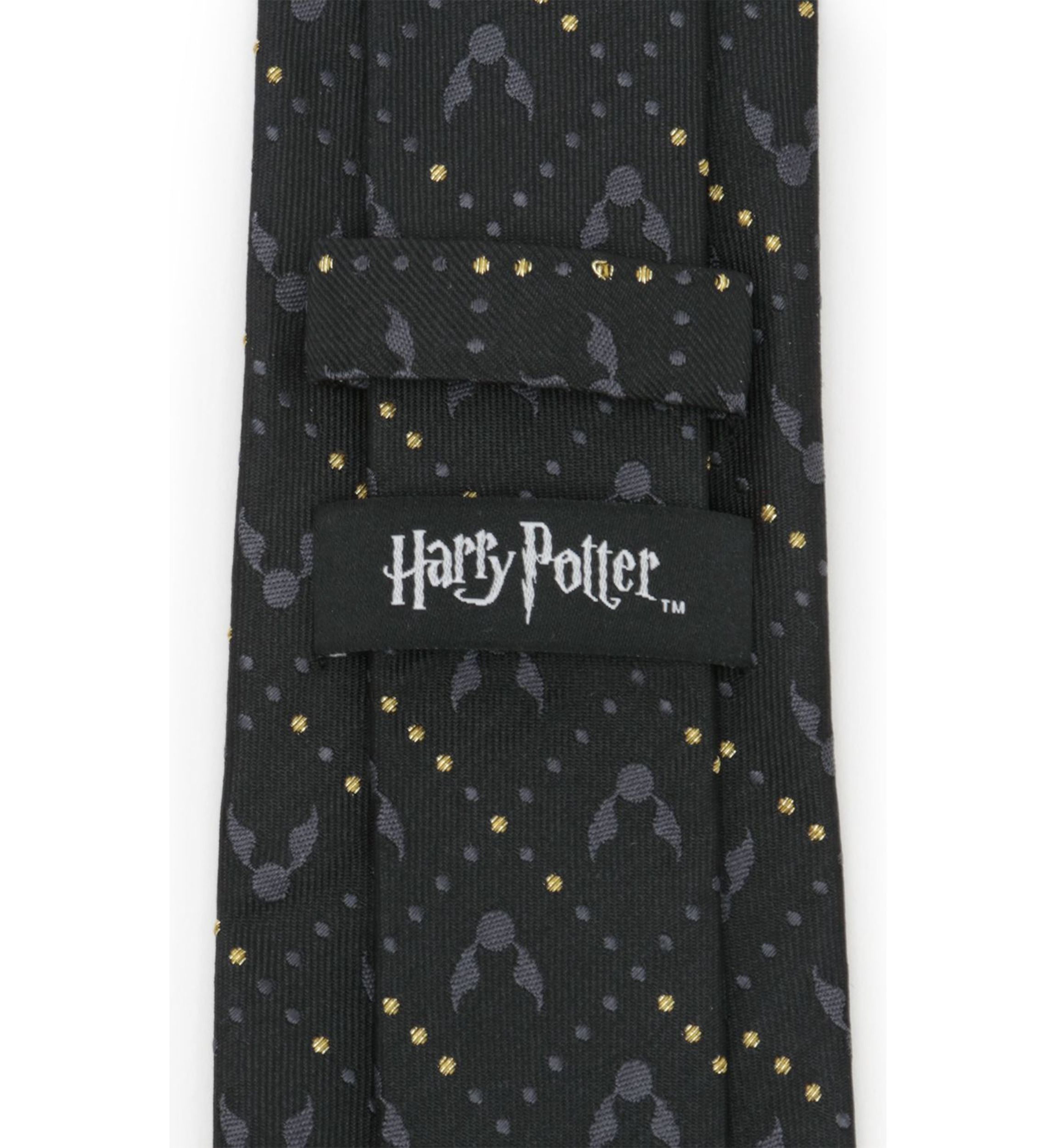 Golden Snitch Black Silk Tie
