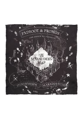 Harry Potter Men’s Marauder’s Map Pocket Square, Black