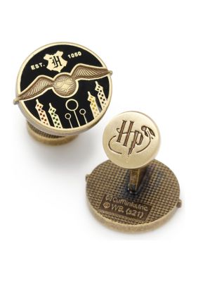 Harry Potter Men's Qudditch Field Cufflinks, Gold