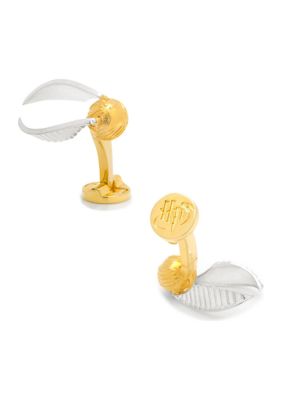 Harry Potter Men’s 3D Golden Snitch Cufflinks, Gold